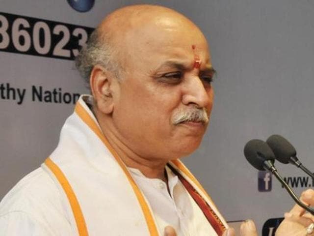 VHP chief Praveen Togadia. After the Pathankot attack in January this year, the Right-wing organisation had petitioned the PM to take strong action against Pakistan. (HT File Photo) VHP chief Praveen Togadia. After the Pathankot attack in January this year, the Right-wing organisation had petitioned the PM to take strong action against Pakistan. (HT File Photo)