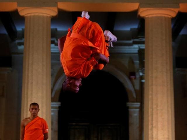 One regulation of the Shaolin monks is called the 18-array challenge: It states that one disciplined in Shaolin Kung Fu would have to defeat 18 gatekeepers of the temple before being able to leave. If unsuccessful, departure would be denied. (REUTERS)