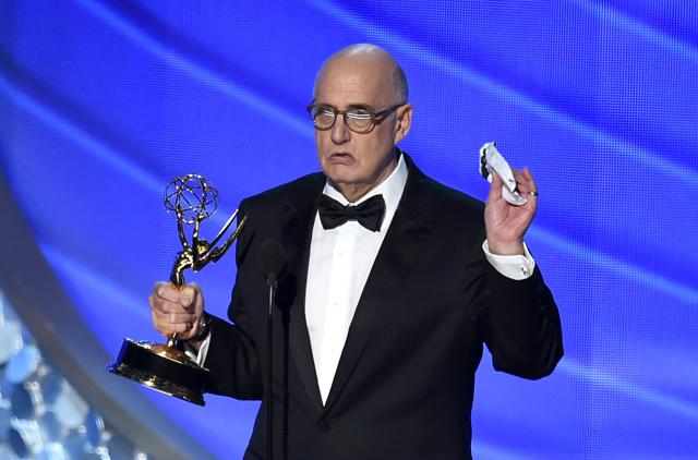 Actor Jeffrey Tambor accepts Outstanding Lead Actor in a Comedy Series for Transparent onstage during the 68th Annual Primetime Emmy Awards. (AFP) Actor Jeffrey Tambor accepts Outstanding Lead Actor in a Comedy Series for Transparent onstage during the 68th Annual Primetime Emmy Awards. (AFP)