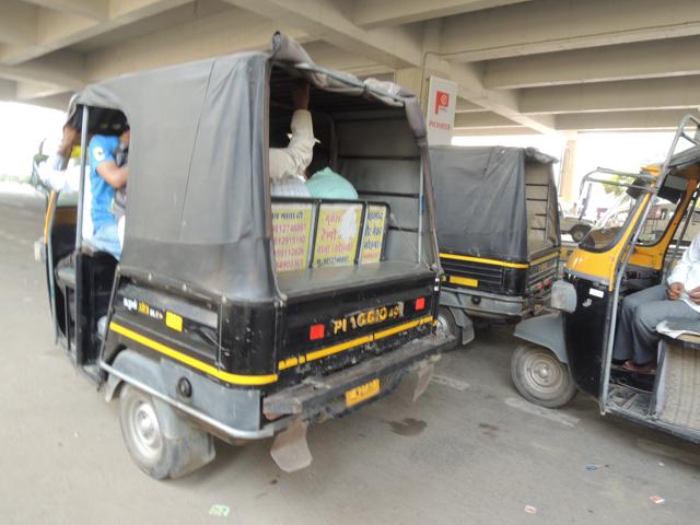 The drivers have also removed extra seats from autos that were used to carry more passengers. (Isha Sahni/HT Photo)