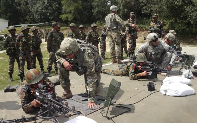 The Indian Army and the United States army participate in a joint military exercise in Uttarakhand in a bid to share ‘experiences and techniques’. (Picture courtesy: Indian Army)