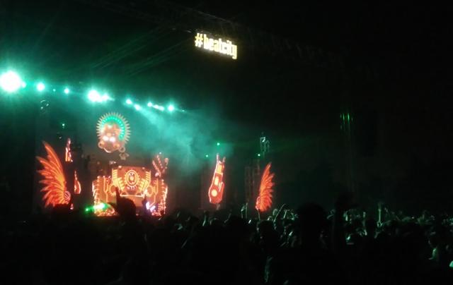 The stage had incredibly trippy graphics and lights to follow the music (Satarupa Paul) The stage had incredibly trippy graphics and lights to follow the music (Satarupa Paul)