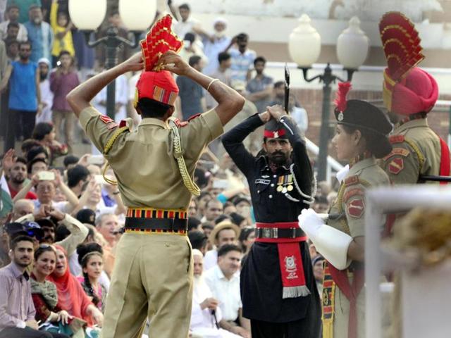 The size of Indian anger over the killing of 18 soldiers in the Uri terror attack was evident in the rush to the Monday-evening retreat ceremony at the Attari-Wagah border with Pakistan. (Sameer Sehgal/HT Photo)