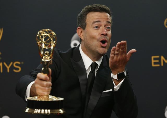 "The Voice" host Carson Daly poses backstage with his award for Outstanding Reality-Competition Program for "The Voice" at the 68th Primetime Emmy Awards in Los Angeles, California U.S., September 18, 2016. REUTERS/Mario Anzuoni (REUTERS)