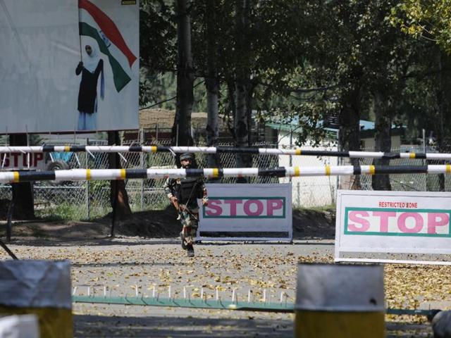 A soldier at the Army base in Uri, on September 18 (AP) A soldier at the Army base in Uri, on September 18 (AP)