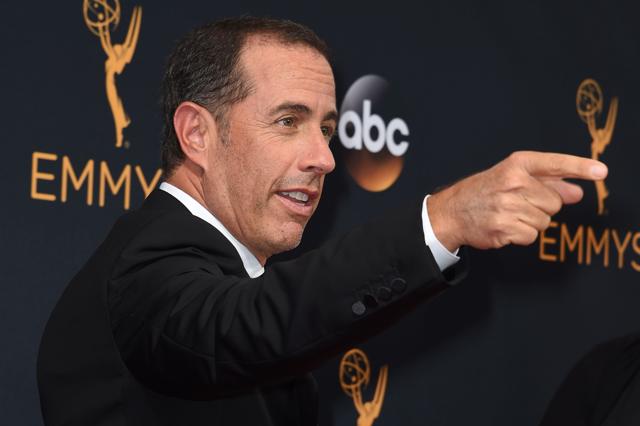 Actor Jerry Seinfield arrives for the 68th Emmy Awards on September 18, 2016 at the Microsoft Theatre in Los Angeles. (AFP)