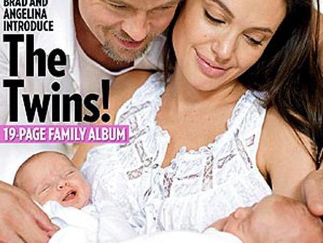 Twins Knox Leon and Vivienne Marcheline are born in July 2008. Twins Knox Leon and Vivienne Marcheline are born in July 2008.