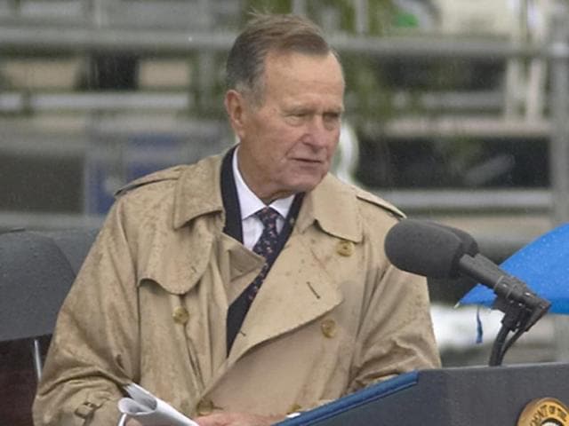 Former US president George HW Bush, a Republican, is understood to have decided to vote for Hillary Clinton, the Democratic candidate for the White House(Shutterstock/File Photo)
