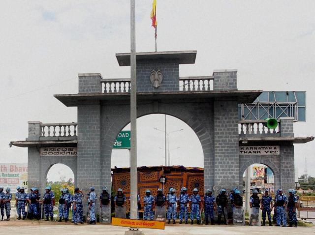 Security was tightened at the Karnataka and Tamil Nadu border to avoid any incidents of violence, in Bengaluru. (PTI File Photo) Security was tightened at the Karnataka and Tamil Nadu border to avoid any incidents of violence, in Bengaluru. (PTI File Photo)