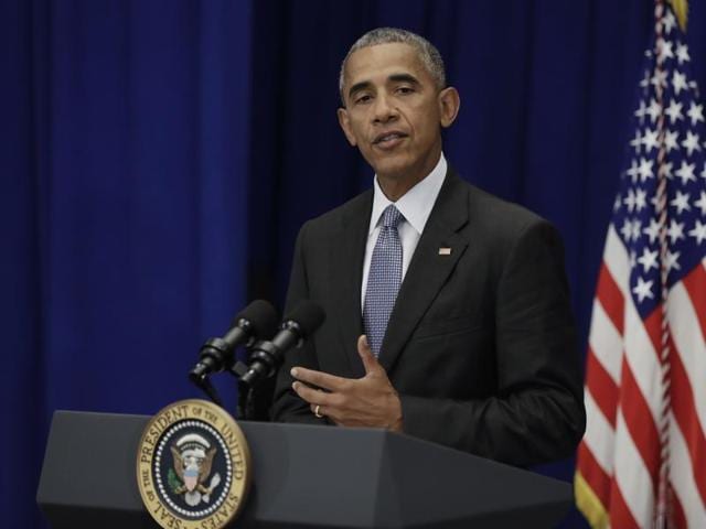 President Barack Obama speaks about the bombings in New Jersey and Manhattan and the stabbing attach in Minnesota, Monday, Sept. 19, 2016, at the Lotte New York Palace Hotel in New York. (AP Photo/Carolyn Kaster) (AP) President Barack Obama speaks about the bombings in New Jersey and Manhattan and the stabbing attach in Minnesota, Monday, Sept. 19, 2016, at the Lotte New York Palace Hotel in New York. (AP Photo/Carolyn Kaster) (AP)
