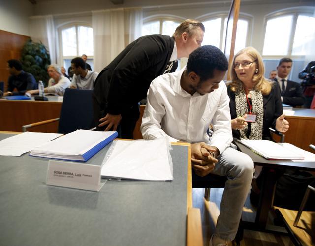 Picture taken on August 29, 2016 at the court of Tampere, Finland, shows Luis Tomas Sosa Sierra, player of Cuba's national volleyball team, accused of rape. (AFP) Picture taken on August 29, 2016 at the court of Tampere, Finland, shows Luis Tomas Sosa Sierra, player of Cuba's national volleyball team, accused of rape. (AFP)