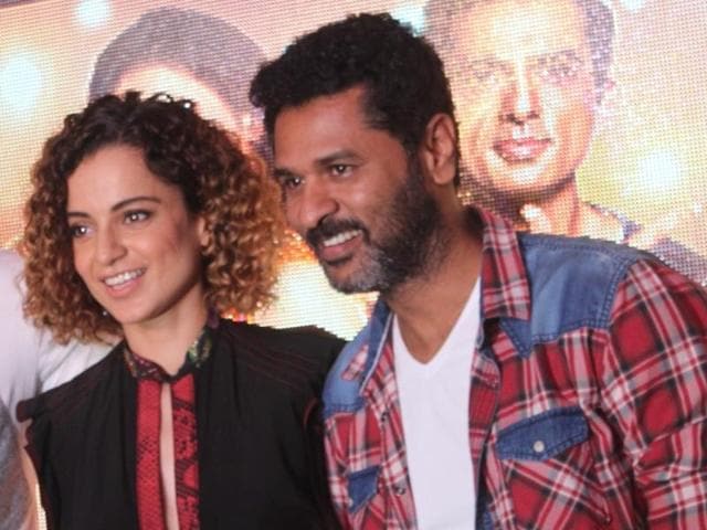 Mumbai: Actors Prabhu Deva, Kangana Ranaut and Sonu Sood during the song preview of Tutak Tutak Tutiya in Mumbai on Sept 19, 2016. (Photo: IANS) (IANS)