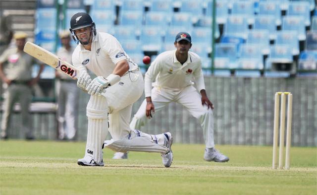 Taylor used the sweep to good effect to counter the spinners. (PTI) Taylor used the sweep to good effect to counter the spinners. (PTI)