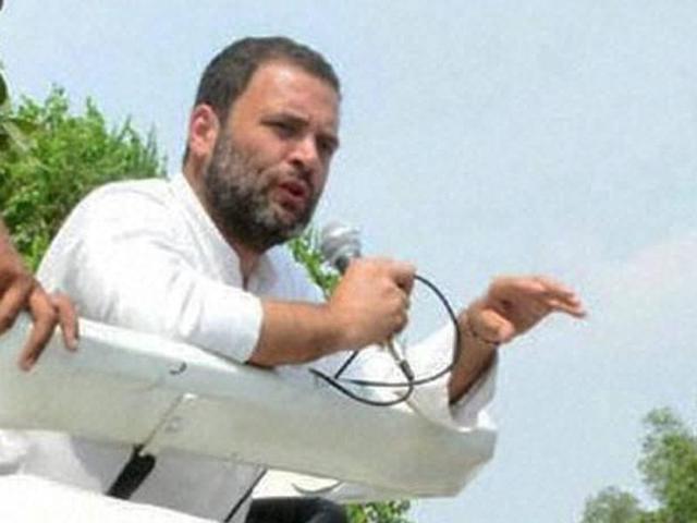 Congress vice-president Rahul Gandhi during his kisan yatra in Jhansi on Sunday. (PTI) Congress vice-president Rahul Gandhi during his kisan yatra in Jhansi on Sunday. (PTI)