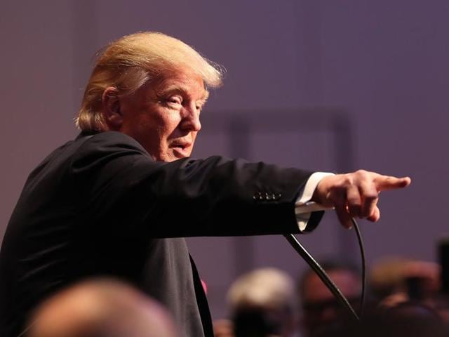 Republican presidential candidate Donald Trump speaks during a campaign event at the Duke Energy Centre. (AFP) Republican presidential candidate Donald Trump speaks during a campaign event at the Duke Energy Centre. (AFP)