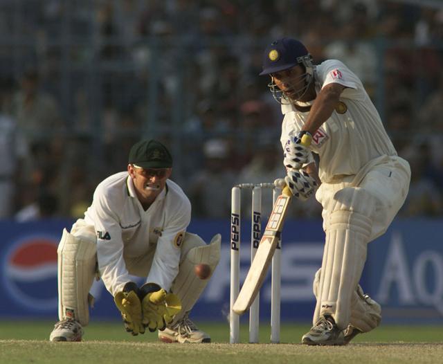 VVS Laxman in action on day four of the 2nd Test between India and Australia played at Eden Gardens, on 14 March 2001. (Getty Images) VVS Laxman in action on day four of the 2nd Test between India and Australia played at Eden Gardens, on 14 March 2001. (Getty Images)