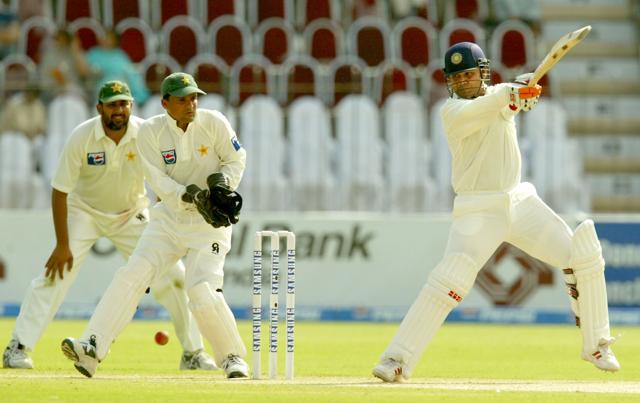 Virender Sehwag of India during day one of the 1st Test Match between Pakistan and India at Multan Stadium on March 28, 2004 in Multan, Pakistan. (Getty Images) Virender Sehwag of India during day one of the 1st Test Match between Pakistan and India at Multan Stadium on March 28, 2004 in Multan, Pakistan. (Getty Images)