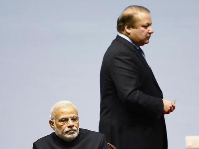 Pakistan Prime Minister Nawaz Sharif walks past PM Modi (foreground) during the SAARC summit in Kathmandu.(Reuters File Photo) Pakistan Prime Minister Nawaz Sharif walks past PM Modi (foreground) during the SAARC summit in Kathmandu.(Reuters File Photo)