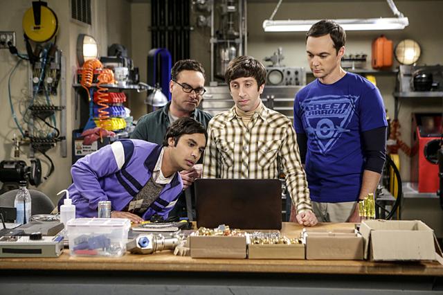 From left: Kunal Nayyar, Johnny Galecki, Simon Helberg and Jim Parsons in a still from The Big Bang Theory. From left: Kunal Nayyar, Johnny Galecki, Simon Helberg and Jim Parsons in a still from The Big Bang Theory.