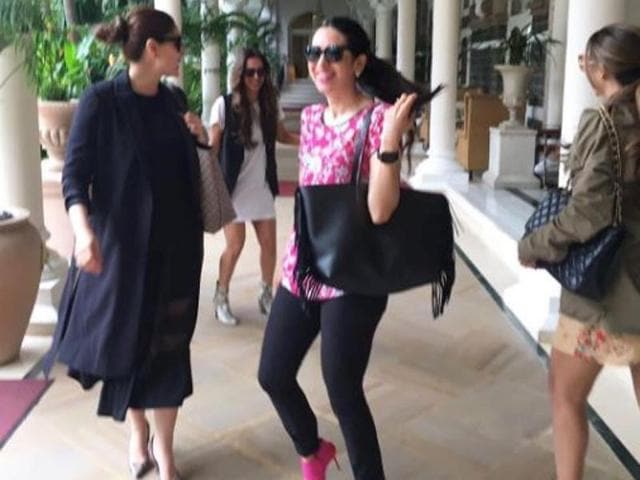 Karisma and Kareena are part of a girl gang that knows how to style for every occasion. (Instagram/Karisma Kapoor) 