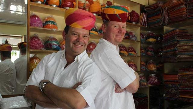 Mehigan during the filming of his show Far Flung in Jodhpur Mehigan during the filming of his show Far Flung in Jodhpur