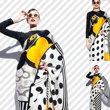 Masaba Gupta collaborated with Satya Paul on a range of quirky saris with Mickey Mouse prints (Photo: Masaba Gupta) Masaba Gupta collaborated with Satya Paul on a range of quirky saris with Mickey Mouse prints (Photo: Masaba Gupta)