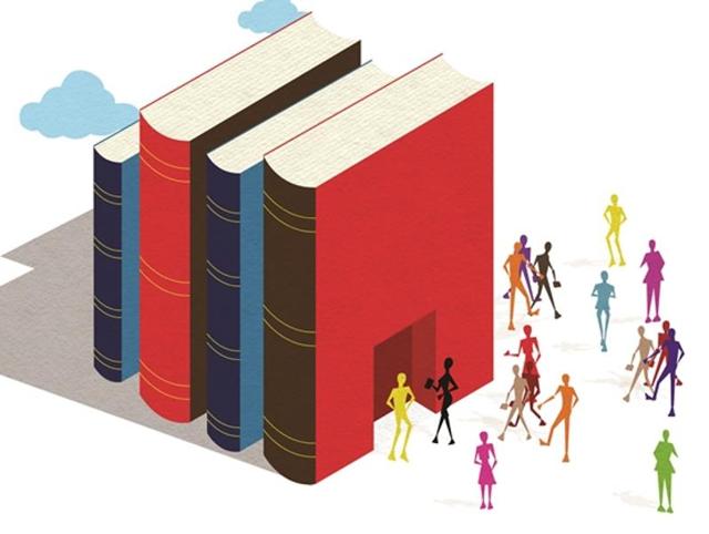 While the fundamental purpose of book clubs remains the same, the method of networking has changed, thanks to social media(Illustration: Shreyanshi Pandey/HT) While the fundamental purpose of book clubs remains the same, the method of networking has changed, thanks to social media(Illustration: Shreyanshi Pandey/HT)