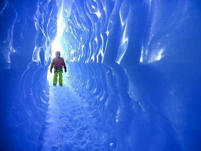 Or explore the ice caves. (AFP)