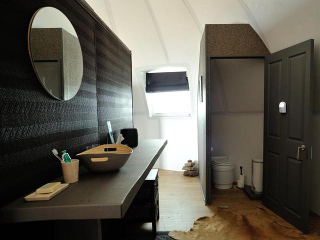 Inside the sleeping pod accommodations at White Desert Antarctica. (AFP)