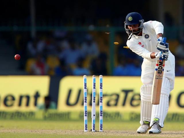 India's Mohammed Shami is bowled out by New Zealand's Trent Boult. (REUTERS) India's Mohammed Shami is bowled out by New Zealand's Trent Boult. (REUTERS)