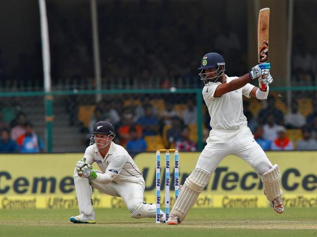 India's Cheteshwar Pujara plays a shot. (REUTERS) India's Cheteshwar Pujara plays a shot. (REUTERS)