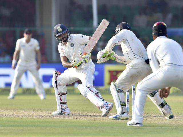 New Zealand's wicketkeepr Tom Latham and Martin Guptill apealing agaisnt India's Rohit Sharma.(PTI Photo)