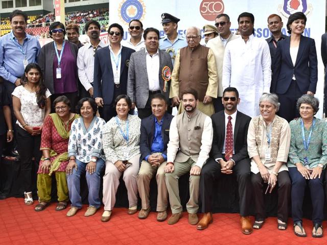 Former Indian Cricket team captains pose for a photographs after being felicitated. (Ajay Aggarwal/HT PHOTO) Former Indian Cricket team captains pose for a photographs after being felicitated. (Ajay Aggarwal/HT PHOTO)