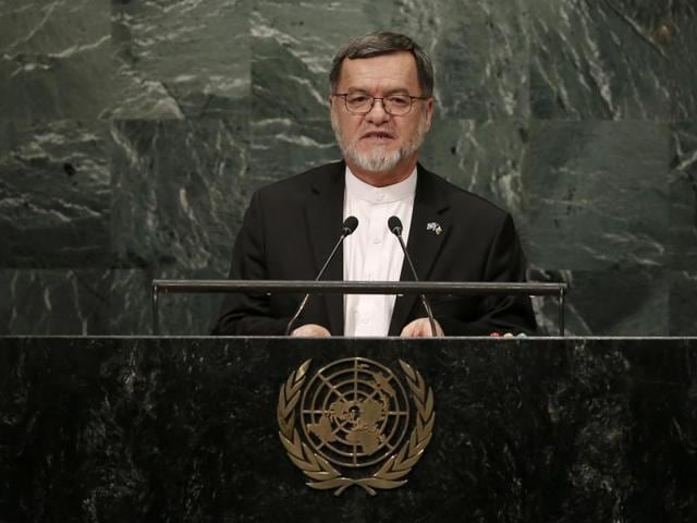 Afghanistan’s vice-president Sarwar Danesh told the General Assembly summit, “We have repeatedly asked our neighbouring country Pakistan to destroy the known terrorist safe havens, but we unfortunately are yet to witness any change in the situation.”(REUTERS) Afghanistan’s vice-president Sarwar Danesh told the General Assembly summit, “We have repeatedly asked our neighbouring country Pakistan to destroy the known terrorist safe havens, but we unfortunately are yet to witness any change in the situation.”(REUTERS)