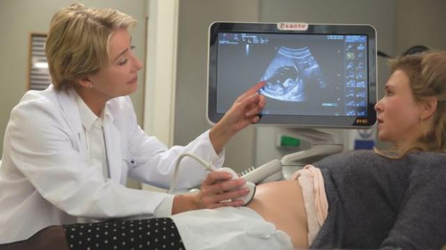 Emma Thompson plays Jones’s deadpan gynaecologist. Emma Thompson plays Jones’s deadpan gynaecologist.