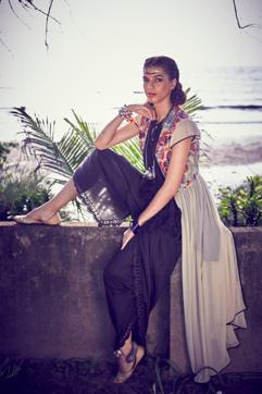 Floor length anarkali jackets need not be paired only with cigarette pants. Try pallazos or skirts for a breezy look. (Amoh by Jade) Floor length anarkali jackets need not be paired only with cigarette pants. Try pallazos or skirts for a breezy look. (Amoh by Jade)