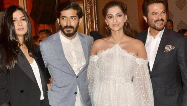 Harshvardhan Kapoor with sisters Rhea Kapoor and Sonam Kapoor, and father Anil Kapoor. Harshvardhan Kapoor with sisters Rhea Kapoor and Sonam Kapoor, and father Anil Kapoor.