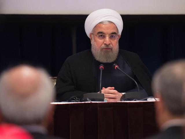 Iran's President Hassan Rouhani speaks at a news conference on Thursday. (AFP) Iran's President Hassan Rouhani speaks at a news conference on Thursday. (AFP)