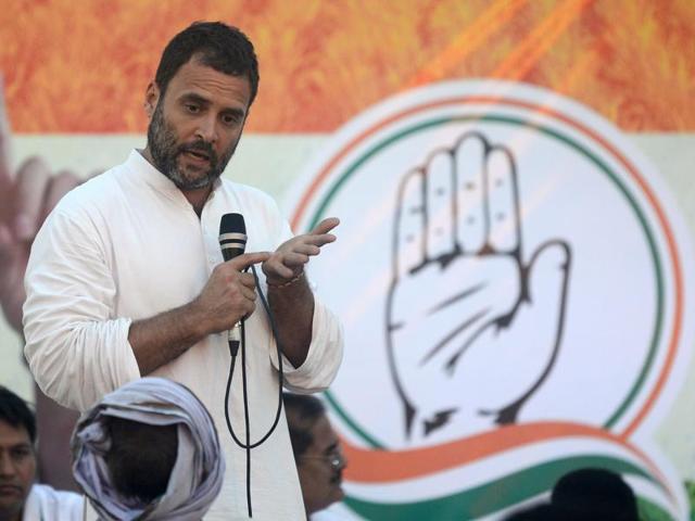 Congress Party vice-president Rahul Gandhi interact with farmers during a khat sabha at Tewa village in Kaushambi district in Allahabad. (AFP file photo) Congress Party vice-president Rahul Gandhi interact with farmers during a khat sabha at Tewa village in Kaushambi district in Allahabad. (AFP file photo)