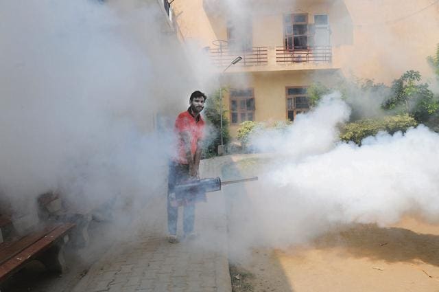 The practice has not only cut short the dependence on the civic body but also equipped associations with options of area specific fogging at suitable timings. (Parveen Kumar/HT File photo) The practice has not only cut short the dependence on the civic body but also equipped associations with options of area specific fogging at suitable timings. (Parveen Kumar/HT File photo)