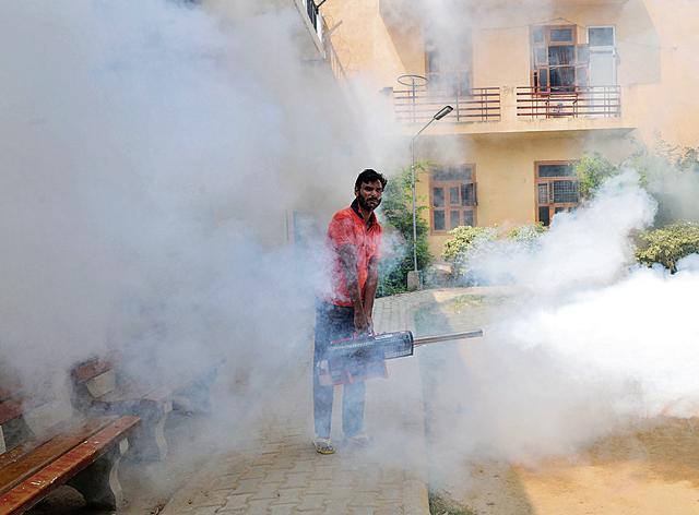 Municipal corporation is undertaking fogging drives across the city to contain the epidemic. Municipal corporation is undertaking fogging drives across the city to contain the epidemic.