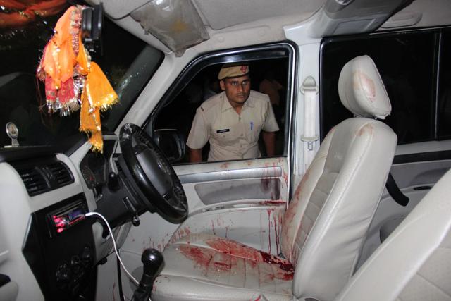 Gangster Mahesh Attack was shot dead by unidentified men outside his office near Jharsa Chowk on the Delhi-Gurgaon Expressway on September 21 (Parveen Kumar/HT File Photo) Gangster Mahesh Attack was shot dead by unidentified men outside his office near Jharsa Chowk on the Delhi-Gurgaon Expressway on September 21 (Parveen Kumar/HT File Photo)