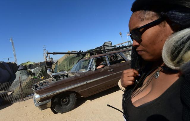 Festival goers attend the first day of Wasteland Weekend in the high desert community of California City. (AFP)