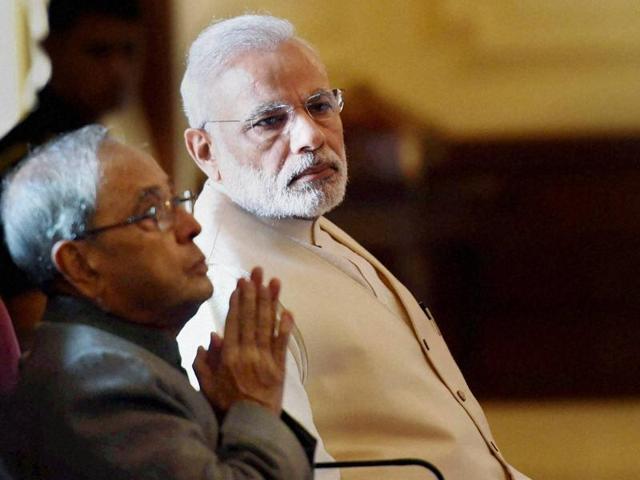 President Pranab Mukherjee releases vice-president Hamid Ansari’s book ‘Citizen and Society’ in the presence of Prime Minister Narendra Modi at Rashtrapati Bhavan in New Delhi on Friday. (PTI) President Pranab Mukherjee releases vice-president Hamid Ansari’s book ‘Citizen and Society’ in the presence of Prime Minister Narendra Modi at Rashtrapati Bhavan in New Delhi on Friday. (PTI)