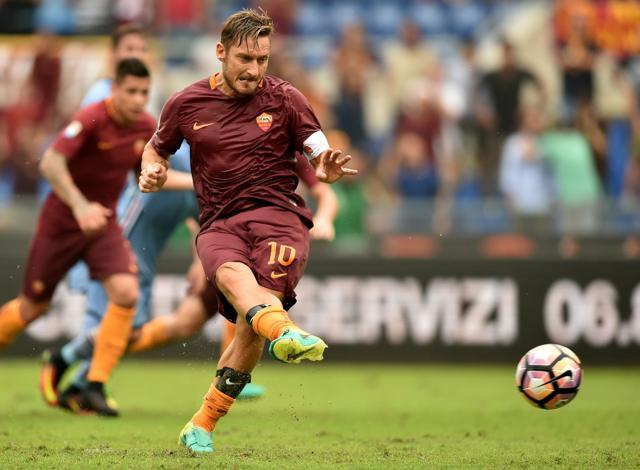 Totti came off the bench to assist with the equaliser and score the winner for Roma against Sampdoria. (AFP) Totti came off the bench to assist with the equaliser and score the winner for Roma against Sampdoria. (AFP)