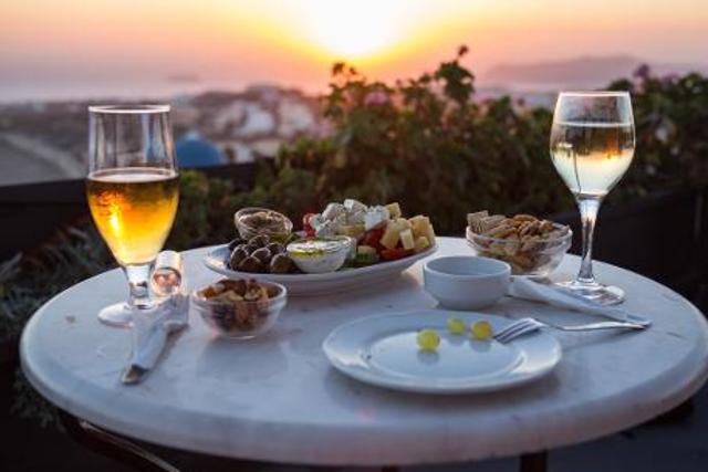 The picturesque setting of the Santorini Wine Adventure Tours. The picturesque setting of the Santorini Wine Adventure Tours.