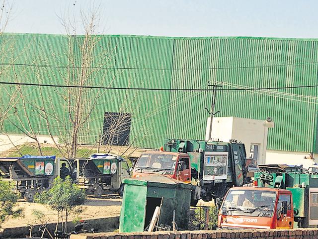 Solid waste treatment plant in Bathinda.(Sanjeev Kumar/HT)