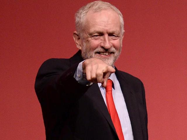 British opposition Labour Party leader Jeremy Corbyn reacts after being announced as the winner of the party's leadership contest at Liverpool on Saturday (REUTERS) British opposition Labour Party leader Jeremy Corbyn reacts after being announced as the winner of the party's leadership contest at Liverpool on Saturday (REUTERS)