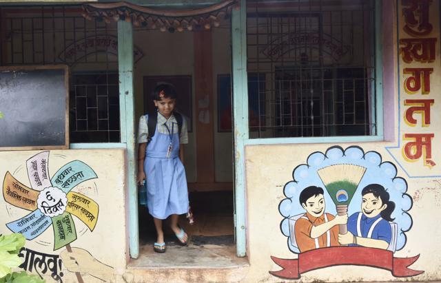 Cleanliness, personal hygiene and community sanitation are part of the lesson plan in rural primary schools across Sindhudurg. (Anshuman Poyrekar/HT PHOTO)
