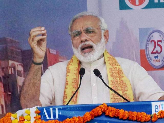 Prime Minister Narendra Modi targeted Pakistan on Saturday, saying there is only one country that exports terror to the entire world.(PTI Photo) Prime Minister Narendra Modi targeted Pakistan on Saturday, saying there is only one country that exports terror to the entire world.(PTI Photo)